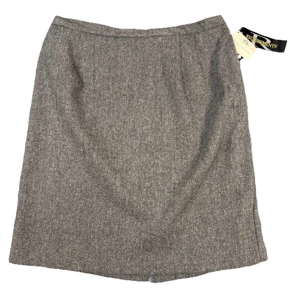 Vintage Requirements Wool Blend Pencil Skirt Gray Heather NWT Made in USA Sz 18